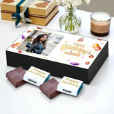 Choco 6pcs Birthday Box - Personalized Gift with custom photo and name on lid, ideal for birthday gifting with premium chocolate packaging.
